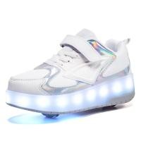 ราคา รองเท้าสเก็ต 2 ล้อ รองเท้ามีล้อ มีไฟ LED ไฟกระพริบได้ 7 สเต็ป รองเท้าติดล้อ ชาร์จไฟได้ (21340269714)