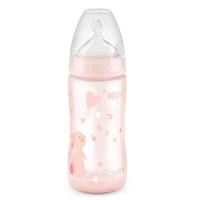 ราคา USA ใหม่ ขวดนม NUK รุ่น Smooth flow Anti Colic Bottle มีแถบวัดอุณหภูมิ ลดโคลิค 5oz 10oz Pink (19564176437)