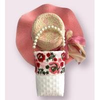 ราคา กระเป๋าสานเส้นพลาสติก DIY Handmade หูมุก แต่งด้วยลูกไม้ ใส่กระเป๋าตังค์ใบยาว โทรศัพท์ กุญแจรถ ขนาด 4 5 x2 5 สูง 8 ขนาด เล็กน้อย (18675220952)