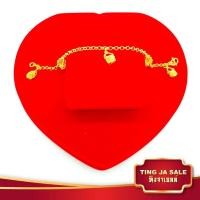 ราคา สร้อยข้อมือทอง เครื่้องประดับ ทองเหมือนแท้ ลายผ่าหวาย ห้อยกระเช้า น้ำหนัก2สลึง ยาว7นิ้ว ชุบทองคำแท้ 24K สินค้าขายดีพร้อมส่ง (900038181)