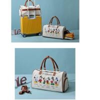 ราคา พร้อมส่ง กระเป๋าเดินทางหนังขนาดใหญ่ สำหรับเดินทางกระเป๋าหนังมีช่องใส่รองเท้า กระเป๋าเดินทางเเบบหนังกันน้ำอย่างดี (18082371411)