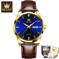 ราคา OLEVS 6629 Genuine Leather Strap Full automatic Watch For Men Automatic Mechanical Business Waterproof Men Wristwatch Luminous (16259056987)