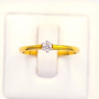 ราคา Happy Jewelry แหวนเม็ดเดี่ยว 10 ตัง ทองแท้ 9k 37 5 เพชรเกสร ME914 (19895418535)