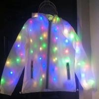 ราคา เสื้อแจ็กเก็ต LED ผ้าประดับเรืองแสงชุดเต้นรำชุดฮาโลวีนสำหรับทีมกีฬาชุด Led (17086036219)