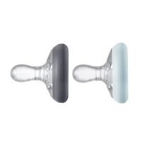 ราคา USA จุกหลอก Tommee Tippee Closer To Nature Soother Pacifier Breast Like Shape White Ice Blue 0 6M (19564354135)