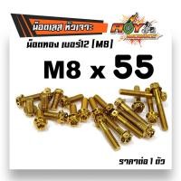 ราคา น็อตทองหัวเจาะ เบอร์12 M8 สีทอง ราคาต่อ 1 ตัว น็อตเบอร์12 น็อตหัวเจาะเบอร์12 น็อตเลสเบอร์12 น็อตทองเบอร์12 น็อตแต่ง น็อตมอเตอร์ไซด์ น็อตชุด (2188552429)