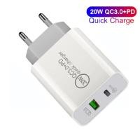 ราคา PD 20W 18W USB ชาร์จเร็ว QC3 0อะแดปเตอร์ชาร์จโทรศัพท์ติดผนังสำหรับ iPhone 13 12 Pro iPad huawei Huawei Xiaomi Samsung EU Plug (21357040182)