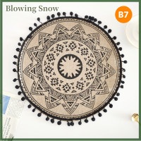 ราคา Blowing ที่รองจานทำจากปอกระเจาผ้าคอตตอนผ้าลินินแบบย้อนยุคเสื่อตกแต่งแจกันอุปกรณ์ในครัว (20848778864)