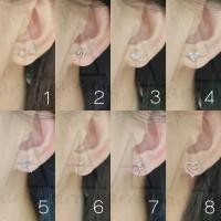 ราคา มินิมอลสีเงิน111 ต่างหูมินิมอลแบบติดหู ราคาต่อ1คู่ พร้อมแป้น ทับหลัง แบบโลหะทุกคู่ (21253250885)