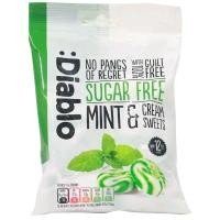ราคา เดียโบล ลูกอมมิ้นต์ สูตรปราศจากน้ำตาล Diablo Mint Cream Sweet Candy Sugar Free 75g (14223281086)