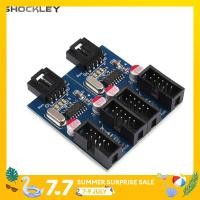 ราคา Shockley ตัวแยกหัว USB 9พินตัวผู้1ถึง4ตัวเมียต่อยูเอสบี2 0สายยูเอสบี MB พอร์ต USB ฮับตัวคูณ (19480866865)