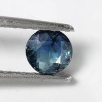 ราคา 0 75 ct พลอยแท้ ไพลิน เผาเก่า ทรงกลม สีน้ำเงิน เขียว บางกะจะ จันทบุรี (21363472409)
