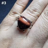 ราคา แหวนหินเรดไทเกอร์อายรูปหัวใจ Red Tigereye ฟรีไซส์ (20513461141)
