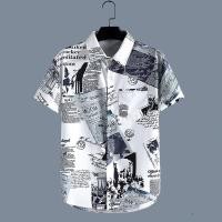 ราคา สไตล์เกาหลีฤดูร้อนสไตล์เกาหลีเสื้อเชิ้ตแขนสั้นผู้ชายแฟชั่นหนังสือพิมพ์ระบายอากาศ เสื้อผู้ชาย เสื้อฮาวายชาย เสื้อเชิ้ตชาย เสื้อวินเทจ เสื้อผู้ชาย (20888515721)