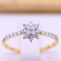 ราคา Happy Jewelry แหวนเพชรของแท้ แหวนดอกพิกุล ทองแท้9k 37 5 แหวนเพชรผู้หญิง ขายได้ จำนำได้ ME516 (16825046592)