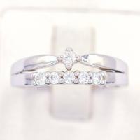 ราคา Lucky Gems แหวนเม็ดเดี่ยว แถว เงินแท้92 5 เพชร CZ เกรด Premium เล่นไฟดี ชุบทองคำขาว LKM671 (18263564979)