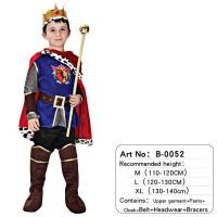 ราคา เด็กหญิงเด็กชายเจ้าชายพระราชาลายมงกุฎเสื้อคลุม King เครื่องแต่งกายวันฮาโลวีนสำหรับเด็กใส่ไปงานปาร์ตี้คอสเพลย์ S L ไม่มีคทา (19651475257)