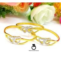 ราคา กำไล กำไลประดับเพชร b102 สี เงิน ทอง นาก หนัก 1 บาท กำไลเพชรcz ทองนำเข้า งานเกาหลี กำไลแฟชั่น กำไลทองชุบ กำไล (16473290287)