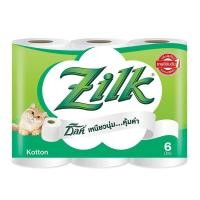 ราคา พร้อมส่งด่วน ซิลค์ คอตตอน กระดาษชำระ x 6 ม้วน Zilk Kotton Roll Toilet Tissue x 6 Rolls อุปกรณ์ภายในบ้านราคาถูก เก็บเงินปลายทางได้ (18795364414)