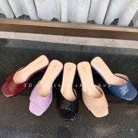 ราคา MiniB046 รองเท้าแตะแบบสวมมีส้น 2นิ้ว ลายสาน (12835262322)