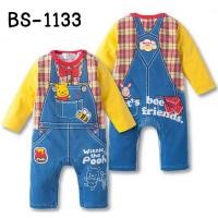 ราคา ชุดบอดี้สูทเด็ก ดิสนีย์แขนขายาว ลายเอี๊ยมยีนส์หมีพูห์และผองเพื่อน S 80 90 BS1133 (19186532719)