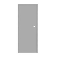 ราคา ประตู PVC ขนาด 70 180 ซม รุ่นเจาะลูกบิด ไม่มีช่องลม พร้อมวงกบ อุปกรณ์ครบชุด พร้อมติดตั้ง DINO สีเทาสีครีม (14033008511)