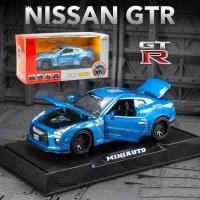 ราคา PKGJ Store RUM 1 32 Scale Nissan GTR Alloy Car Model Light Sound effect diecast car Toys for Boys baby toys birthday gift car toys kids toys car model car toys model collection (17324291245)