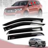 ราคา กันสาดประตู คิ้วกันสาด รุ่น ฟอร์ด เอเวอเลส FORD EVEREST ปี 2015 2018 สีดำเงา โลโก้ขาว 4 ชิ้น (11529065440)