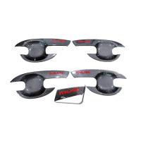 ราคา เบ้าประตู กันรอยประตู เบ้ารองมือเปิดประตู Isuzu อีซูซุ มิว เอ็กซ์ 2014 2020 mu x 2014 2020 คาร์บอนดำ โลโก้แดง (7206474034)