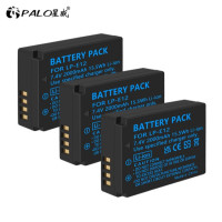ราคา PALO LP E12 LPE12 LP E12 แบตเตอรี่กล้อง LCD USB Dual Charger สำหรับ Canon M 100D Kiss X7 Rebel SL1 EOS M10 EOS M50 กล้อง DSLR (19575153685)