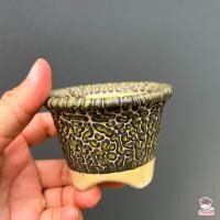 ราคา กระถางดินเผา ลายดินแตก 025 กระถางต้นไม้ ไม้อวบน้ำ กุหลาบหิน cactus succulentหลากหลายสายพันธุ์ (15133280022)