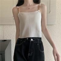 ราคา เสื้อสายเดี่ยว ผ้าถัก สายเดี่ยวโซ่สีทอง ฤดูร้อน แฟชั่นเกาหลี (18789549795)
