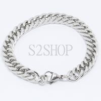 ราคา s2shop สร้อยข้อมือสแตนเลสแท้ สร้อยข้อมือสแตนเลส กำไลข้อมือสแตนเลส กำไลข้อมือ ลายโซ่ ความกว้าง 8 มม ความยาว 20 ซม No 920 (3948794252)