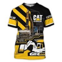 ราคา 2022 ผู้ชายผู้หญิง Caterpillar เครื่องจักรทำงานตลกแฟชั่นฮาราจูกุ 3D พิมพ์ฤดูร้อนเสื้อยืดถนนแขนสั้น (20514479237)