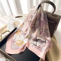 ราคา 2023 Neckerchief หญิงหรูหราผ้าพันคอสี่เหลี่ยมจัตุรัสสำหรับผู้หญิงผ้าคลุมไหล่ผ้าคลุมฮิญาบแฟชั่น Wraps ริบบิ้นผมผ้าพันคอ (21358602070)