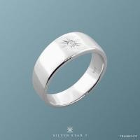 ราคา Silver Star 7 Star Couple Rings แหวน เงินแท้ 925 ชุบโรเดียม ฝัง CZ หน้ากว้าง 9mm 7RA0063 (3266042096)