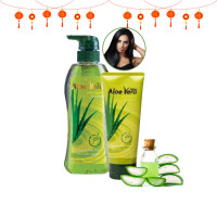 ราคา ชุดแชมพูและครีมนวดผม เพื่อผมนุ่มลื่น ว่านหางจระเข้ มิสทีน อโล เวร่า Mistine Aloe Vera Rich Organic Shampoo and Conditioner Set (154280951)