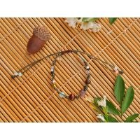 ราคา กำไลข้อมือถักเชือกเทียน กำไลเชือกถักวินเเทจ ลูกปัดไม้ (20405667878)