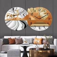 ราคา นาฬิกาติดผนัง นาฬิกาแขวนผนัง นาฬิกาแขวน 3D นาฬิกาแขวนผนัง ประดับขนนก สไตล์นอดิก แบบเงียบสงบ ไม่เจาะผนัง (21304238104)