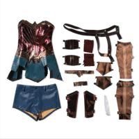 ราคา Anime Wonder Cos Woman Dress Diana Cosplay Costume Adult Brown Top Faux Leather Corset Shorts Girl Wig Accessories Halloween (20269072768)