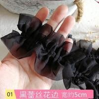 ราคา วัสดุเสริมลูกไม้สีดำเสื้อผ้า DIY ผ้าตาข่ายชายลูกไม้ผ้าออร์แกนซ่าตกแต่งคอเสื้อกระโปรงชายเสื้อต่อผ้าแบบยาวและกว้าง (20305346705)