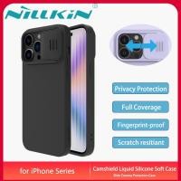 ราคา Nillkin เคส เคสโทรศัพท์ Apple iPhone 12 13 14 Pro Max Case Camshield Silky Slide Camera Protection Back Cover Liquid Silicone Soft Casing (16320329524)
