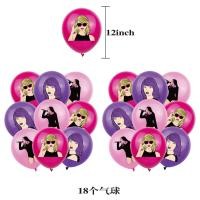 ราคา Taylor Swift Theme kids birthday party decorations banner cake topper balloon swirls set supplies (19587282223)