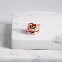 ราคา SWAN RoseGold CrossOver Ring แหวนเงินแท้ เงินเกลี้ยง (526496634)
