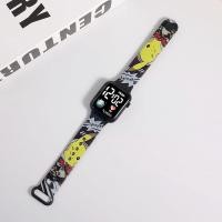 ราคา Sanrio นาฬิกาวัยรุ่นไฟฟ้ามีกระดุมพิมพ์ลายการ์ตูน Hello Kitty แฟชั่นลาย Jam Tangan elektronik สี่เหลี่ยม (21170622059)