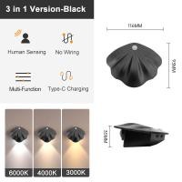 ราคา หลอดไฟ LED เซ็นเซอร์ตรวจจับการเคลื่อนไหวไฟกลางคืนชนิด USB หลอดไฟ Hiasan Kamar สามสีสำหรับเซ็นเซอร์ทางเดินบันไดโคมไฟ Led (21093437103)