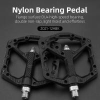 ราคา ROCKBROS Ultralight Seal Bearings แป้นเหยียบจักรยานขี่จักรยาน Nylon Road BMX MTB Pedals Flat Platform Bicycle Parts Accessories Rock Brothers ที่เหยียบจักรยาน Pelin Mountain Bike Nylon Pedal Bearing R