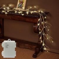 ราคา Lighted Birch Garland 6FT 48 LED Battery Operated with Timer Pre lit Twig Vine Lights for Christmas Fireplace Mantle Table Decoration Indoor Outdoor (20501019689)