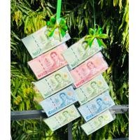 ราคา พวงมาลัยธนบัตร พวงมาลัยรับปริญญา พวงมาลัยวันเกิด ใส่ธนบัตรได้ 10 ใบ แบงค์ 2050100 ราคาไม่รวมธนบัตร (20015292829)