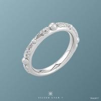 ราคา Silver Star 7 แหวนยันต์อุณาโลมเบญจมมงคล เครื่องรางแห่งความสำเร็จ เงินแท้ 925 ชุบโรเดียม หน้ากว้าง 3 mm 7RA0077 (7756542252)